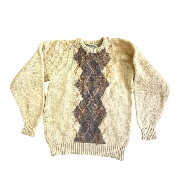 HERITAGE vintage Irish Intarsia sweater 100% wool size medium - Picture 1 of 8